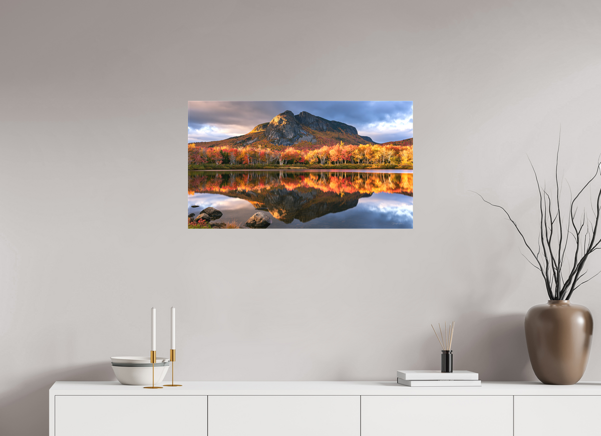 32 x 18″, Matte Canvas on Stretcher Frame Autumns Reflection