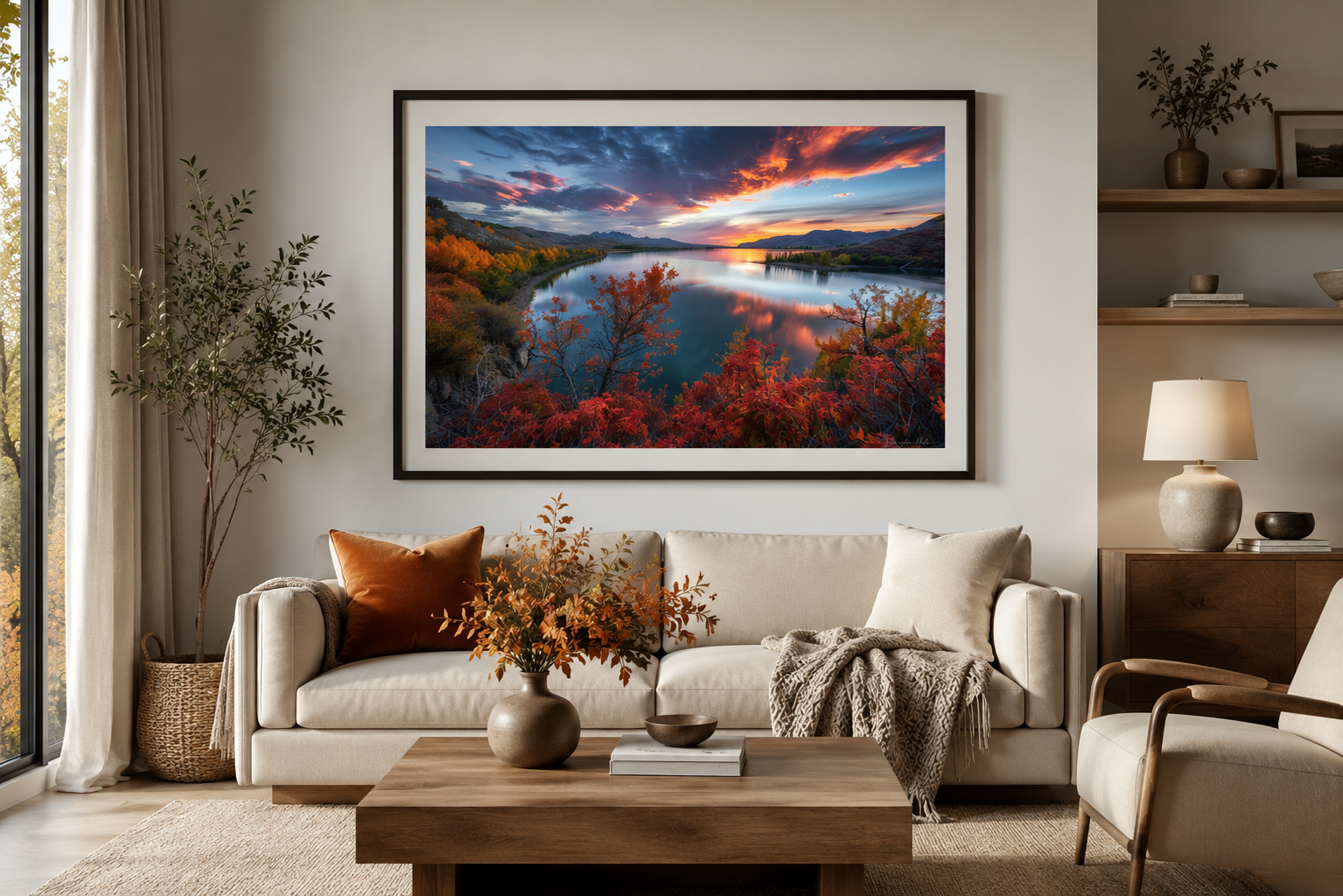 Framed in the Living Room