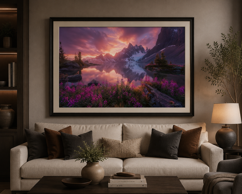 Framed in the Living Room