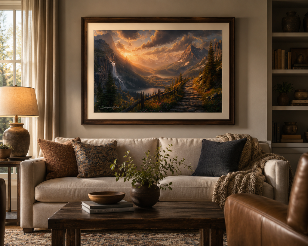 Framed in the Living Room
