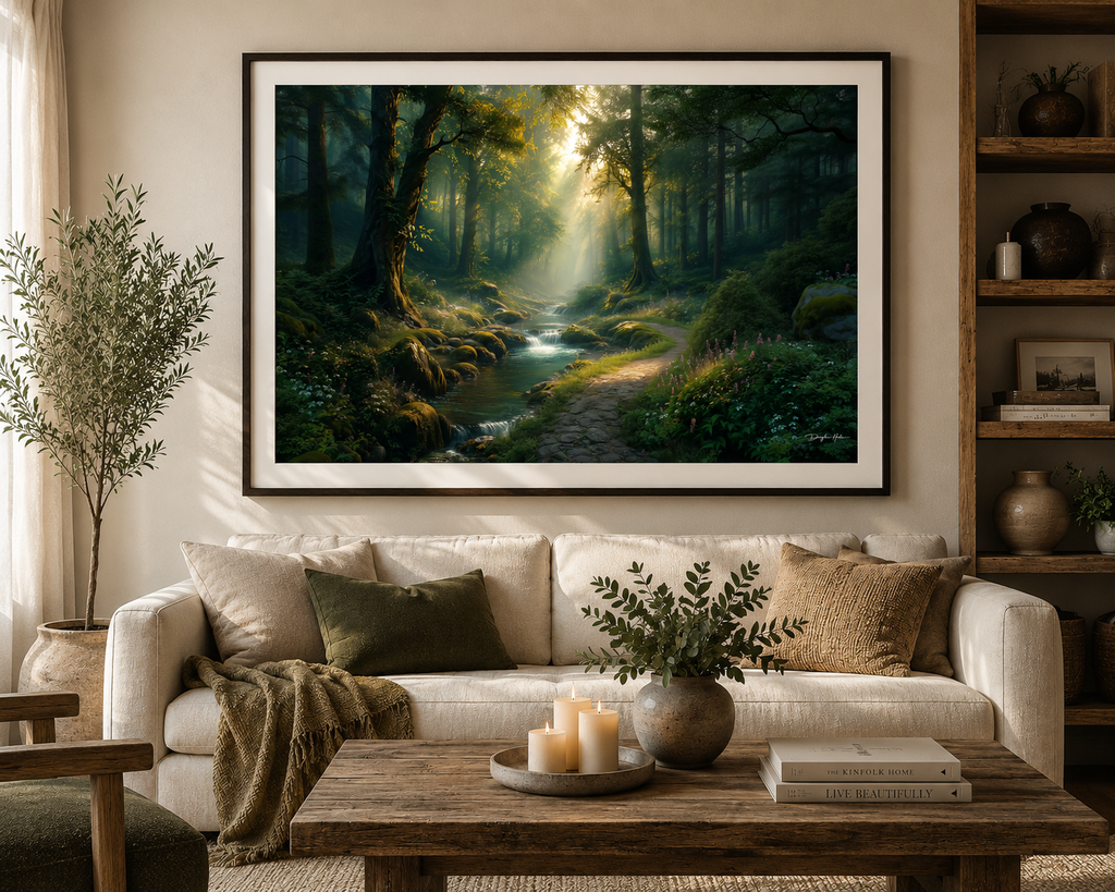 Where the Forest Whispers Framed in the Living Room