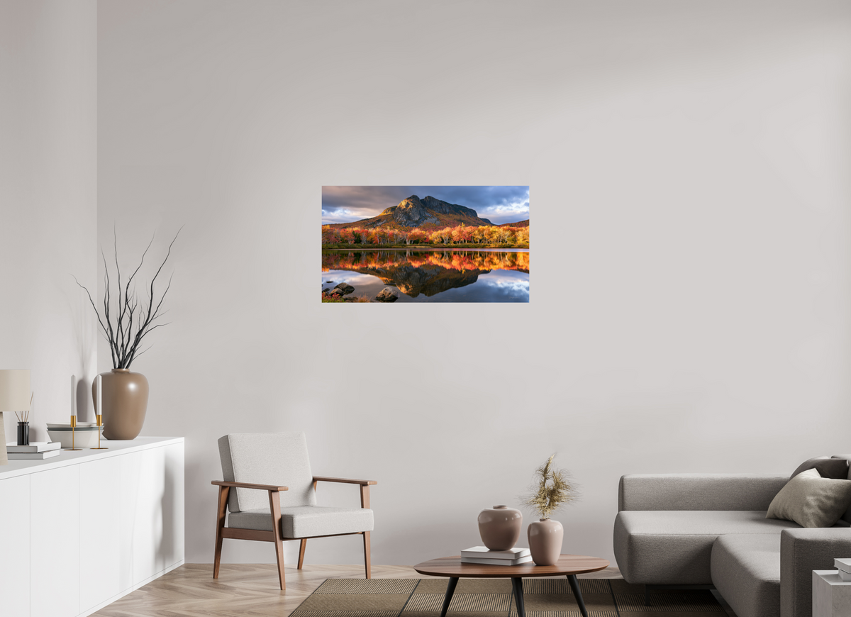 40 x 22.5″, ChromaLuxe HD Metal Print Autumns Reflection