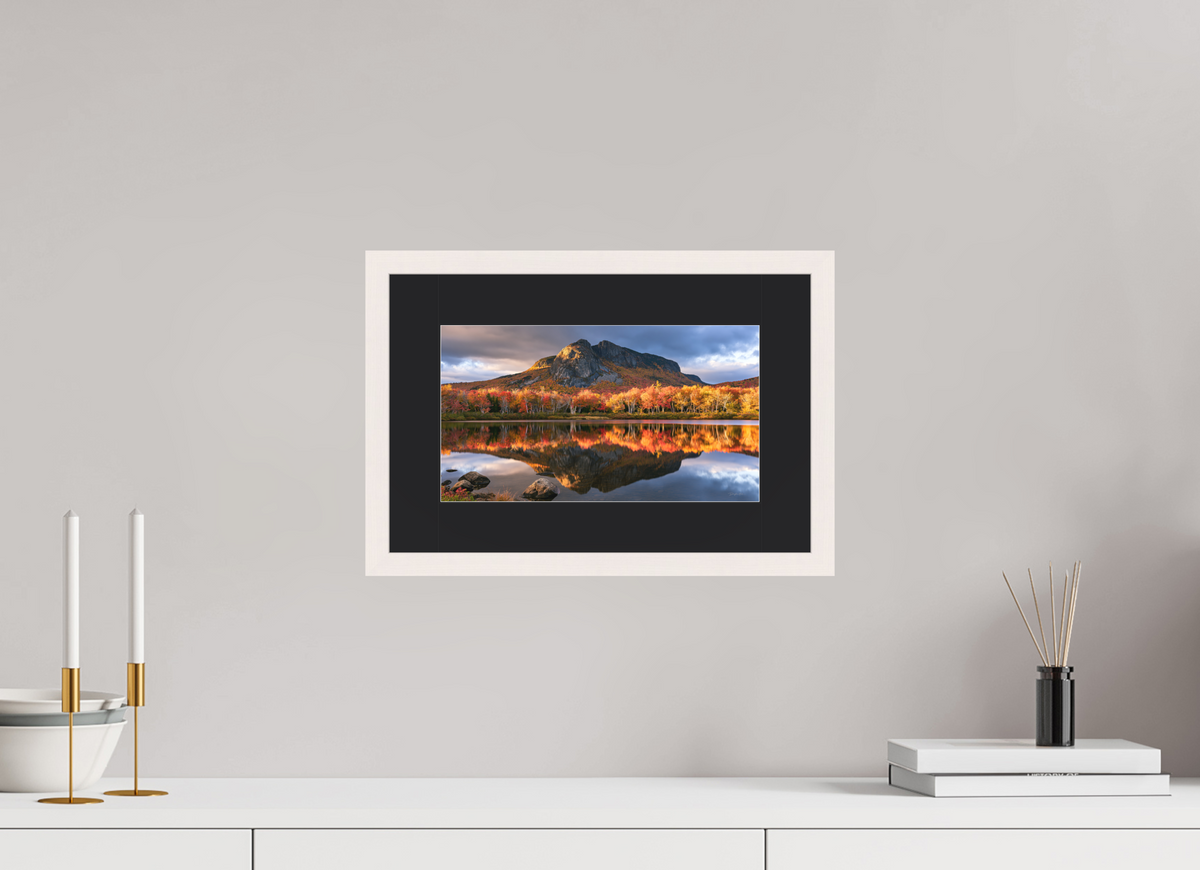12 x 6.8″, Fine Art Print Framed Autumns Reflection